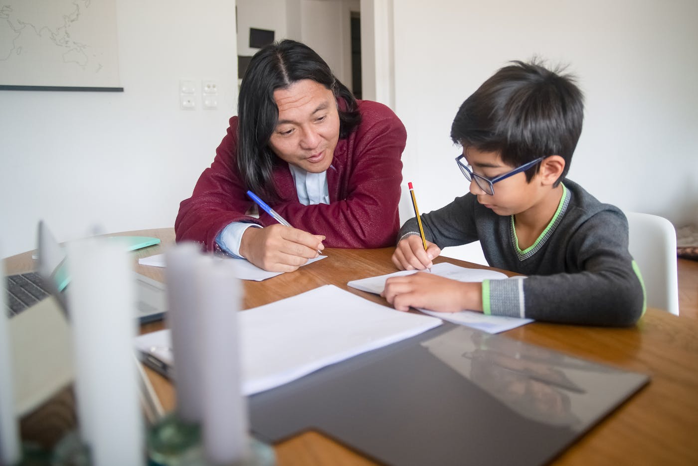 A tutor working one-on-one with a student